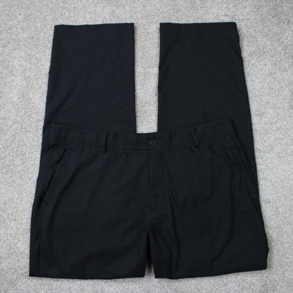 Nike Victory Pants Mens 38x32 Black Dri-Fit Polyester Golf Straight Leg - Picture 1 of 13